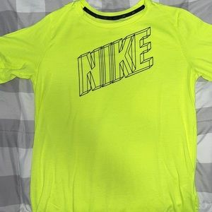 Neon yellow dry fit athletic shirt